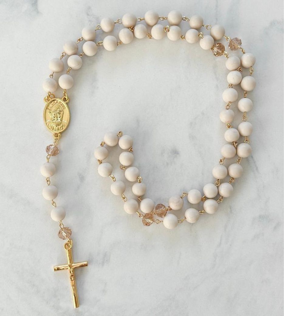 St Charbel Natural Stone Rosary