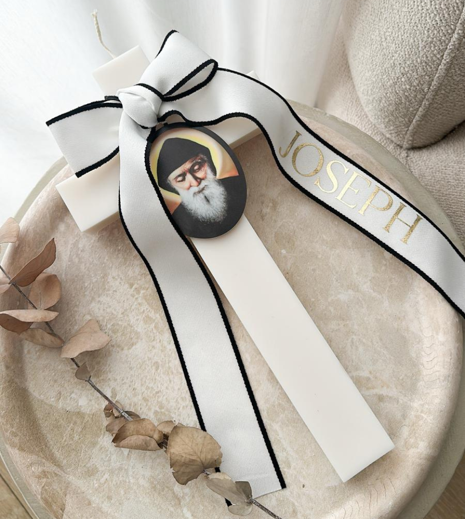 Ivory Cross Candle