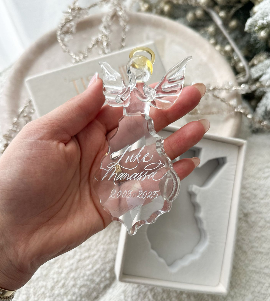 'Luke' Crystal Christmas Angel
