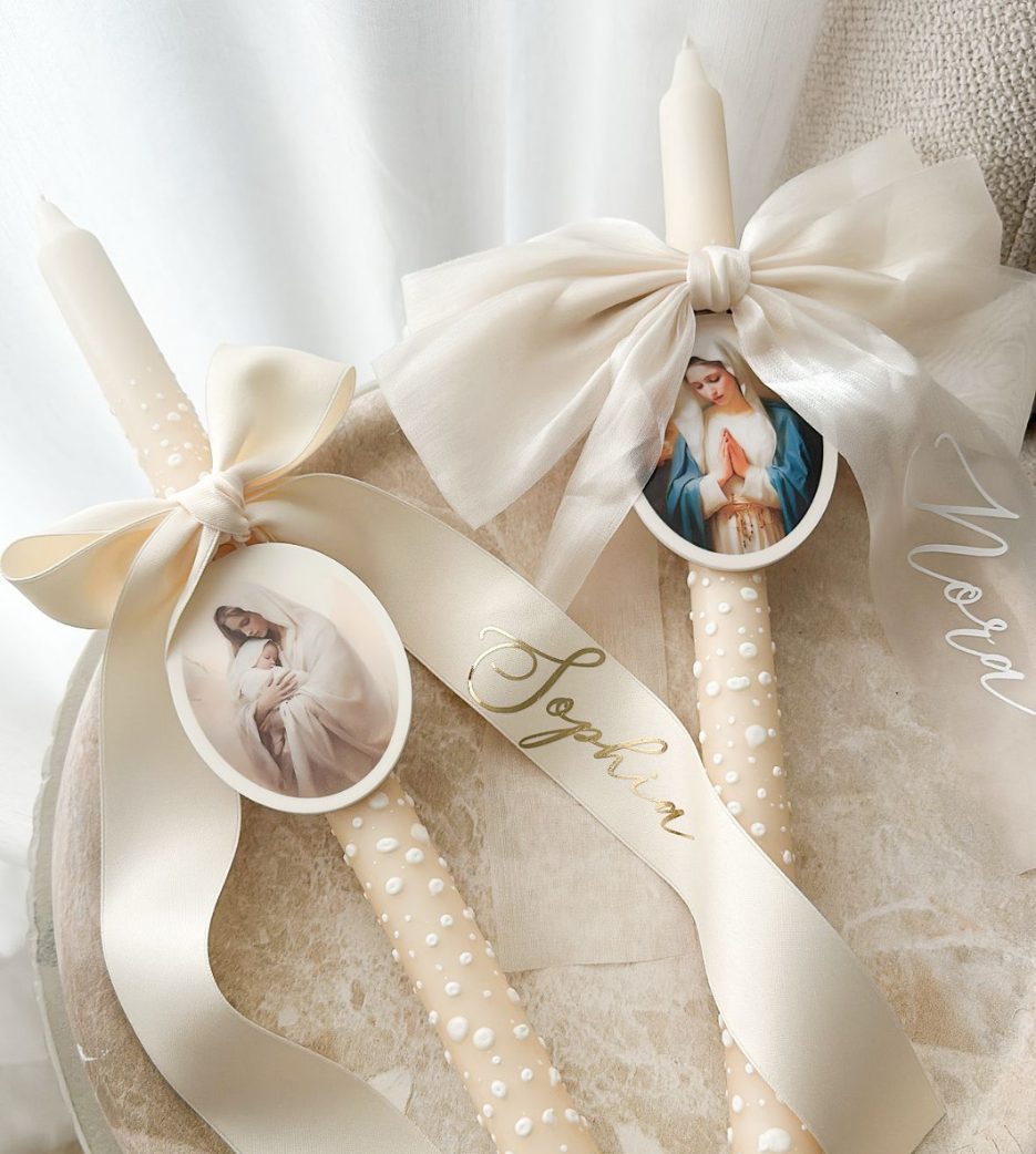 Pink Speckled Candle