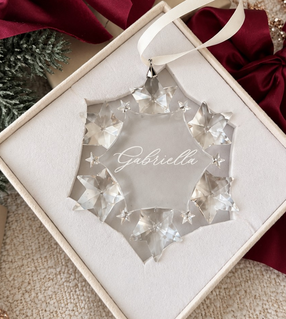 Celeste Clear Christmas Snowflake