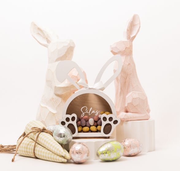 Personalised Wooden Easter Bunny Box