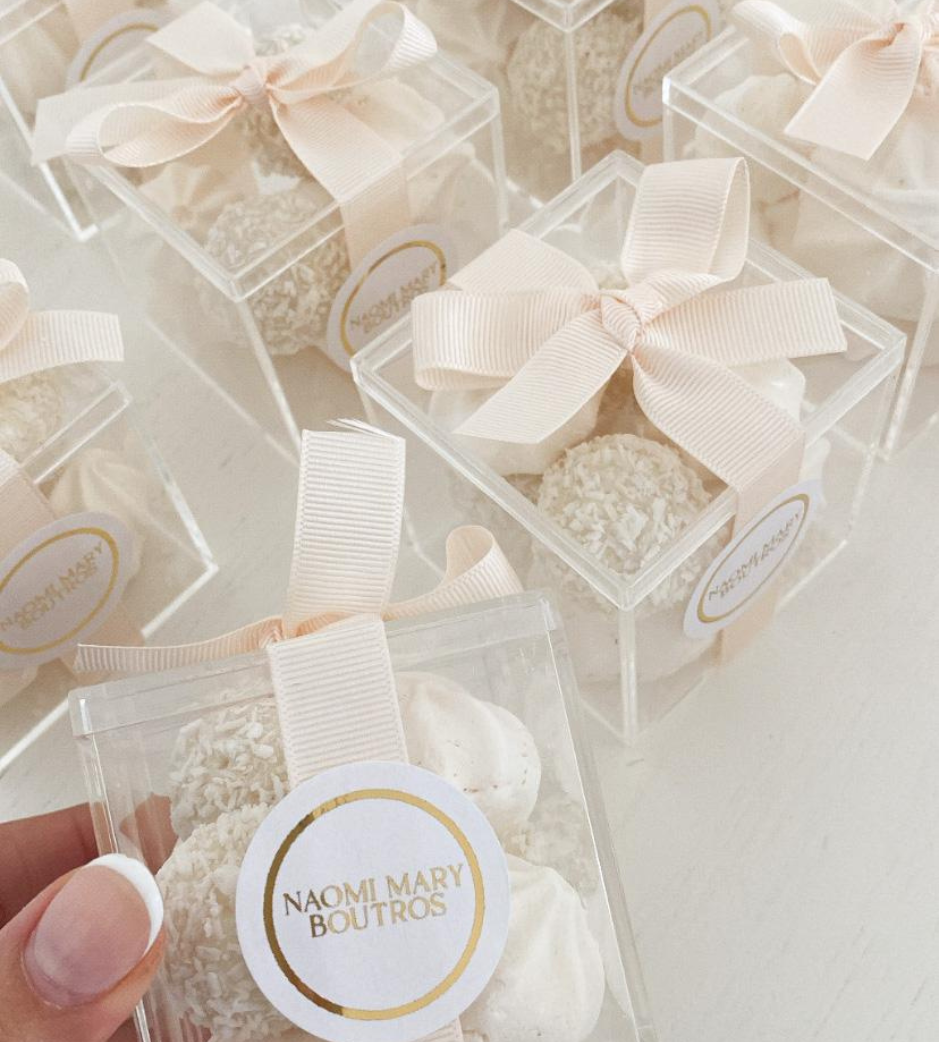 Mini Acrylic Raffaello and Meringue Boxes