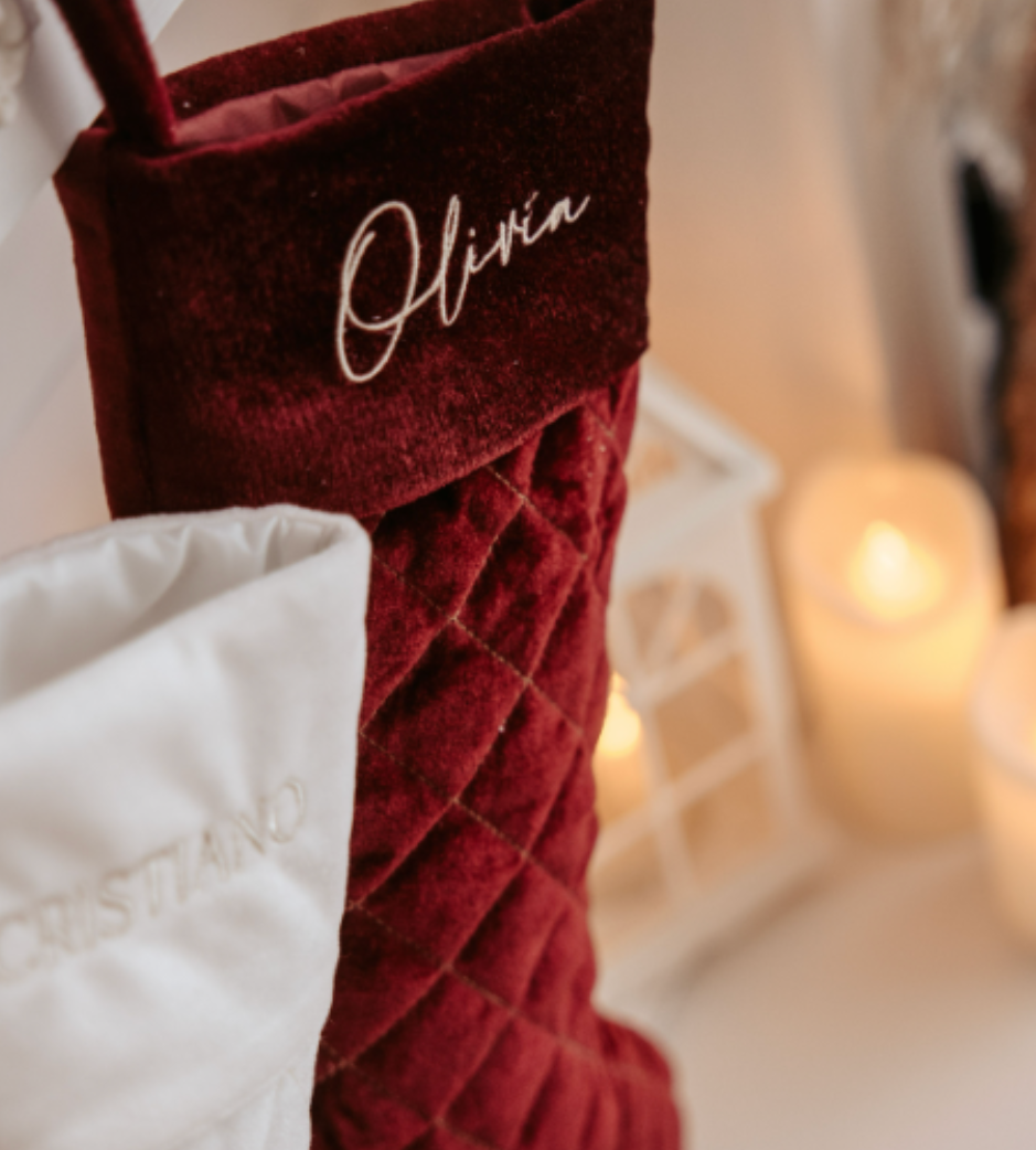 Velvet Personalised Christmas Stocking