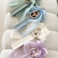 Blue Cross Candle with Chiffon Bow