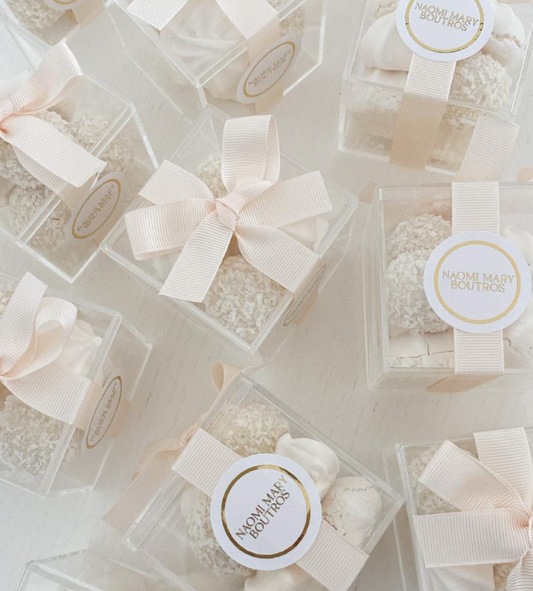 Mini Acrylic Raffaello and Meringue Boxes