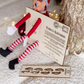 Personalised Elf Arrival Postcard and Elf Footprints Set