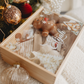 Personalised Wooden Christmas Keepsake Box with Clear Lid