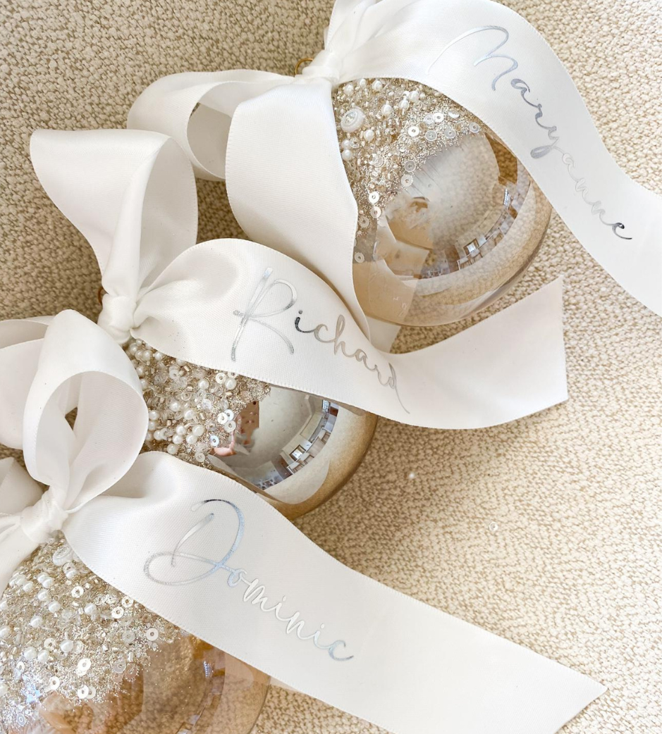 Personalised Pearl Encrusted Bauble