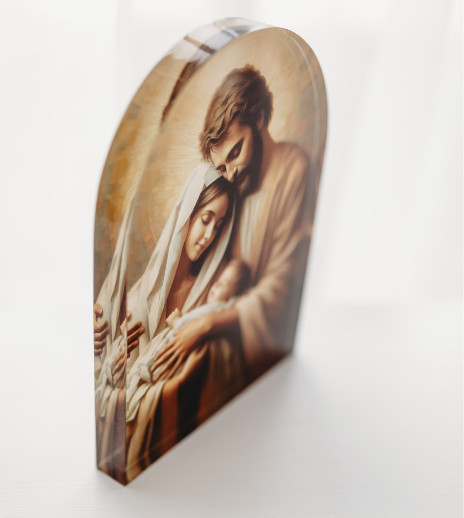 Holy Family Large Arch Acrylic Block (15x20cm)