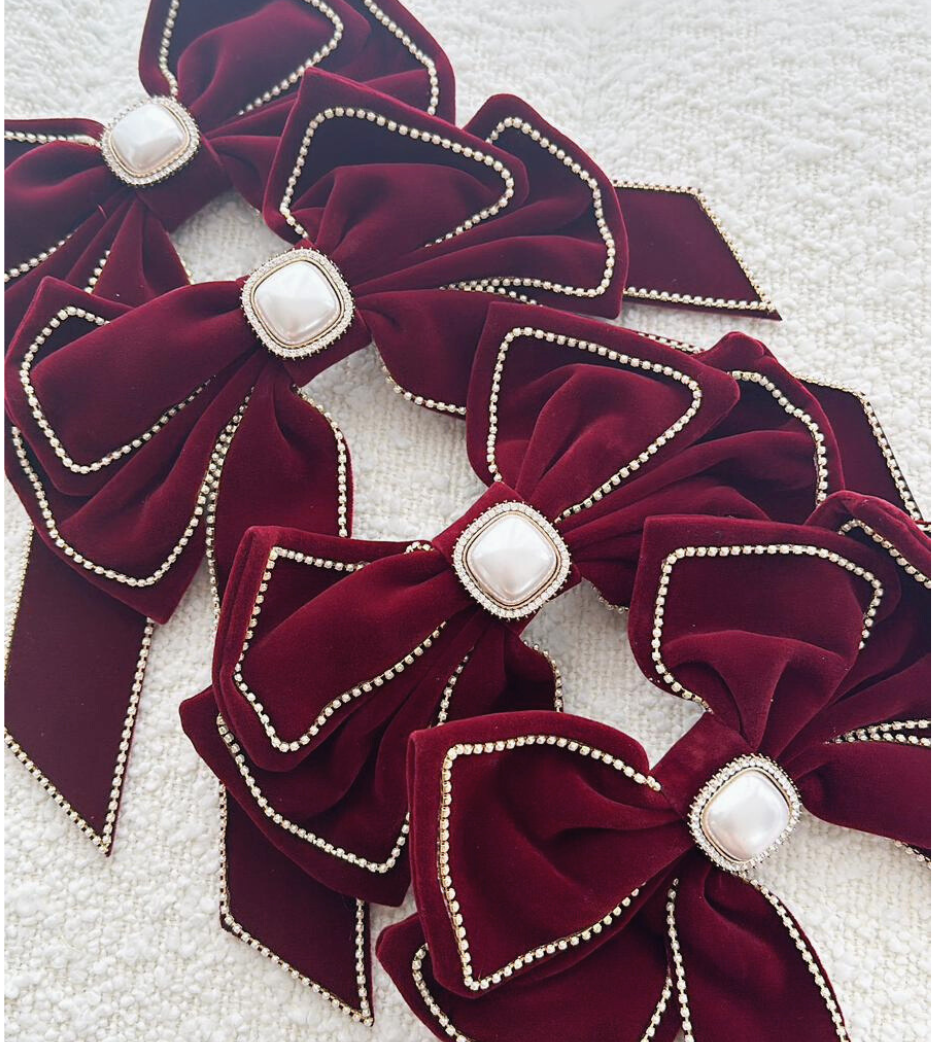 Velvet Lux Bow Decorations