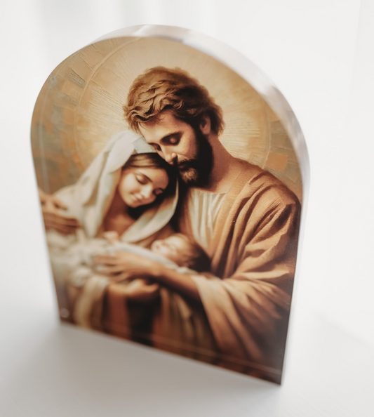 Holy Family Large Arch Acrylic Block (15x20cm)