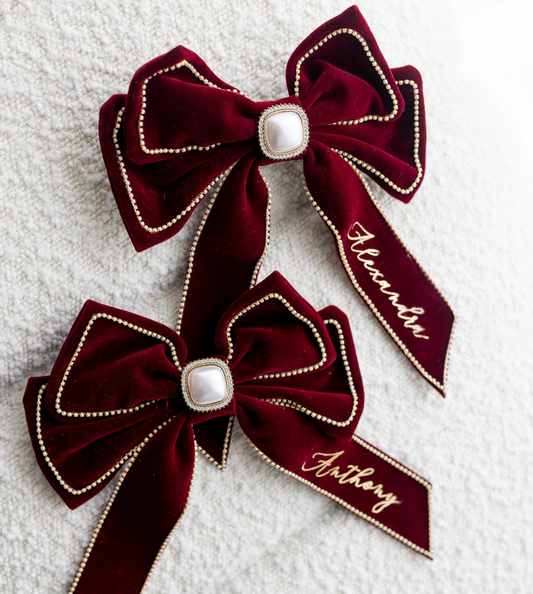 Velvet Lux Bow Decorations