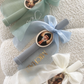 Ribbed Candles with Chiffon Bow