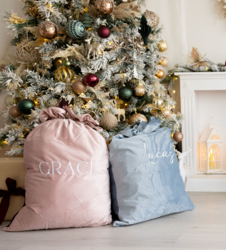 Personalised Embroidered Santa Sacks