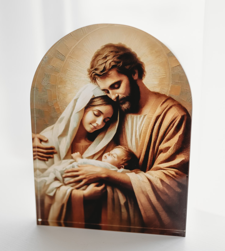 Holy Family Large Arch Acrylic Block (15x20cm)