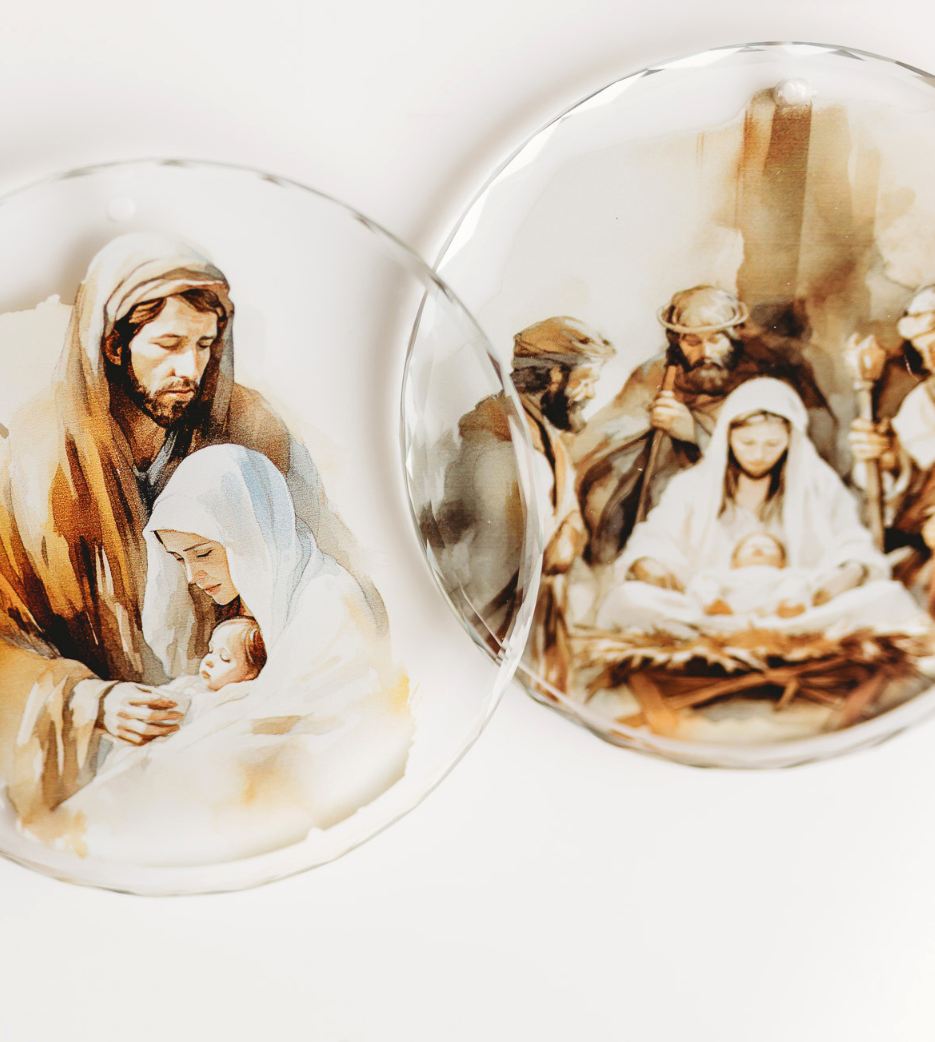 Nativity Glass Ornaments