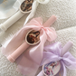 Ribbed Candles with Chiffon Bow