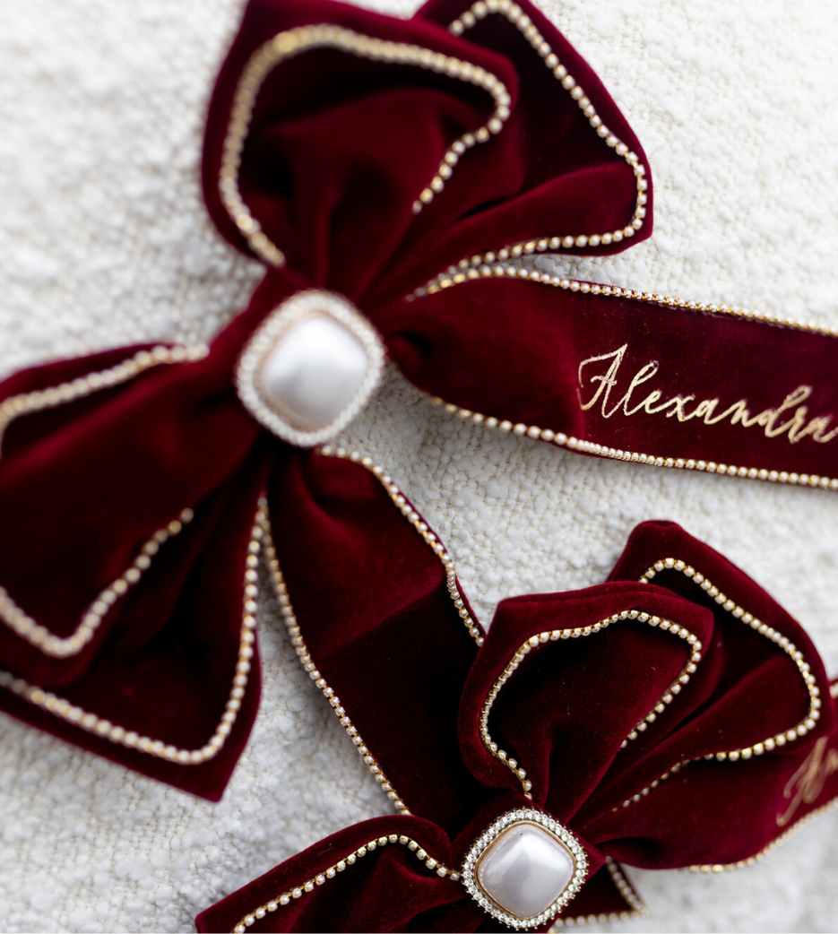 Velvet Lux Bow Decorations