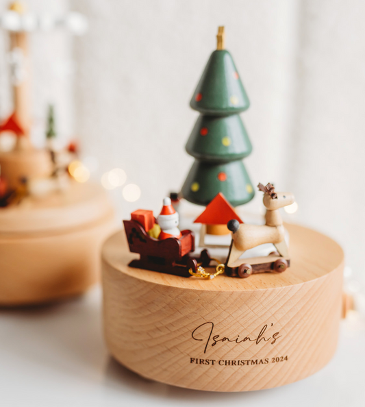 Christmas Heirloom Wooden Musical Carousels