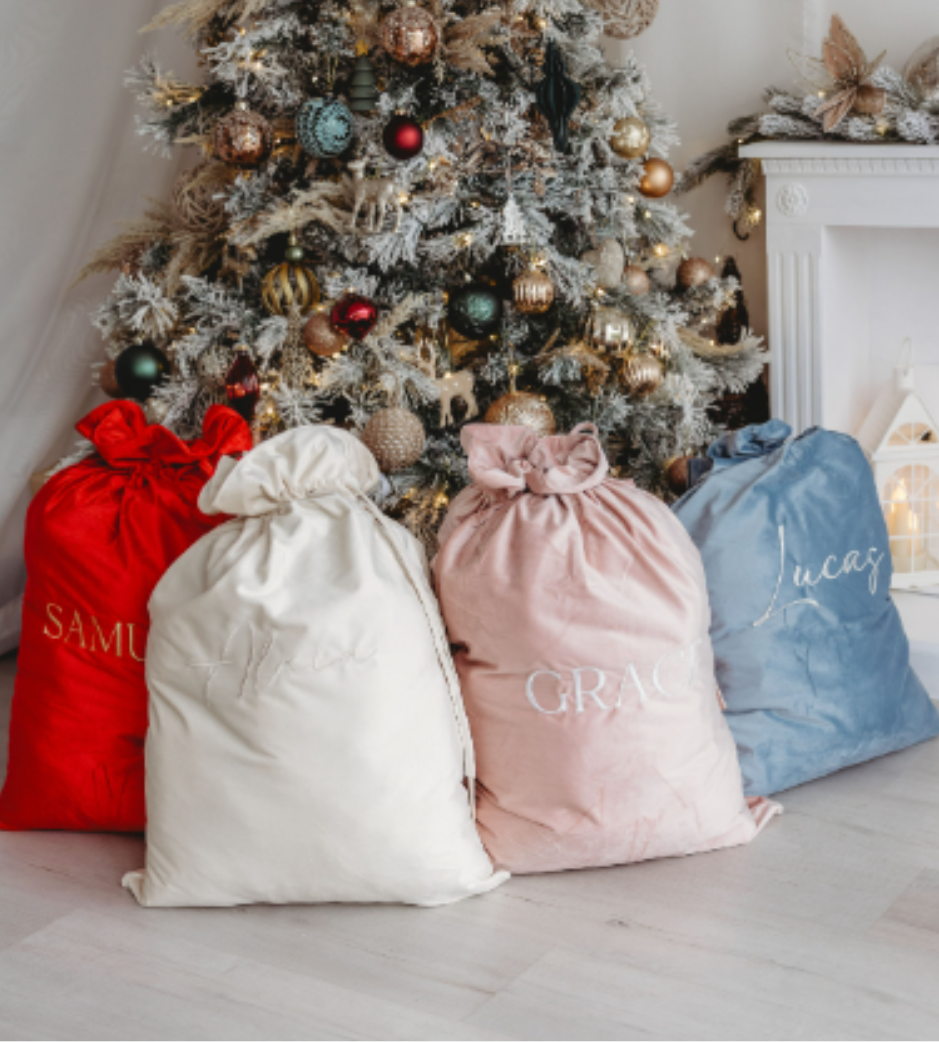 Personalised Embroidered Santa Sacks