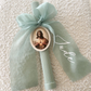 Ribbed Candles with Chiffon Bow