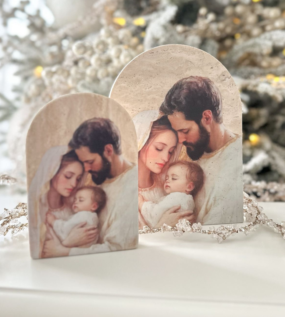 Holy Family Travertine Arch Block (2 sizes)