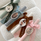 Ribbed Candles with Velvet Bow