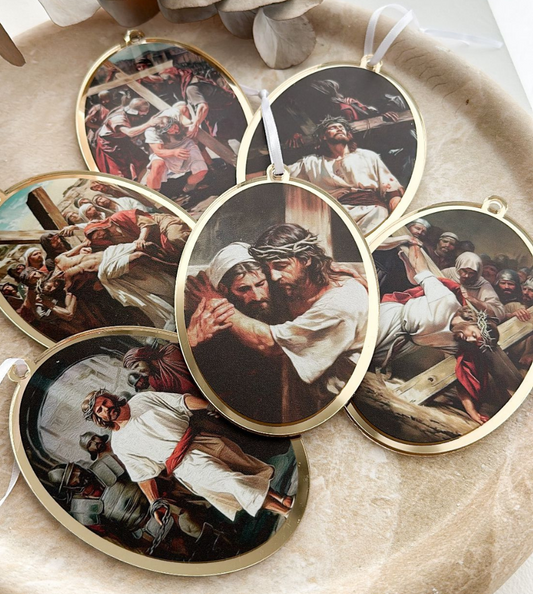 Station of the Cross Ornaments (15 pieces)