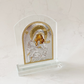 Orthodox Holy Mother Mary & Jesus Glass Plaques