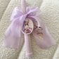 Ribbed Candles with Chiffon Bow