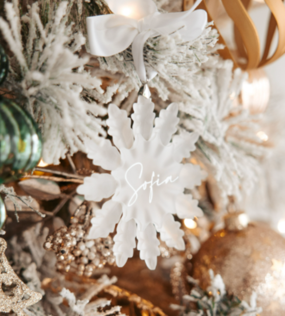 Frosted Personalised Christmas Snowflake