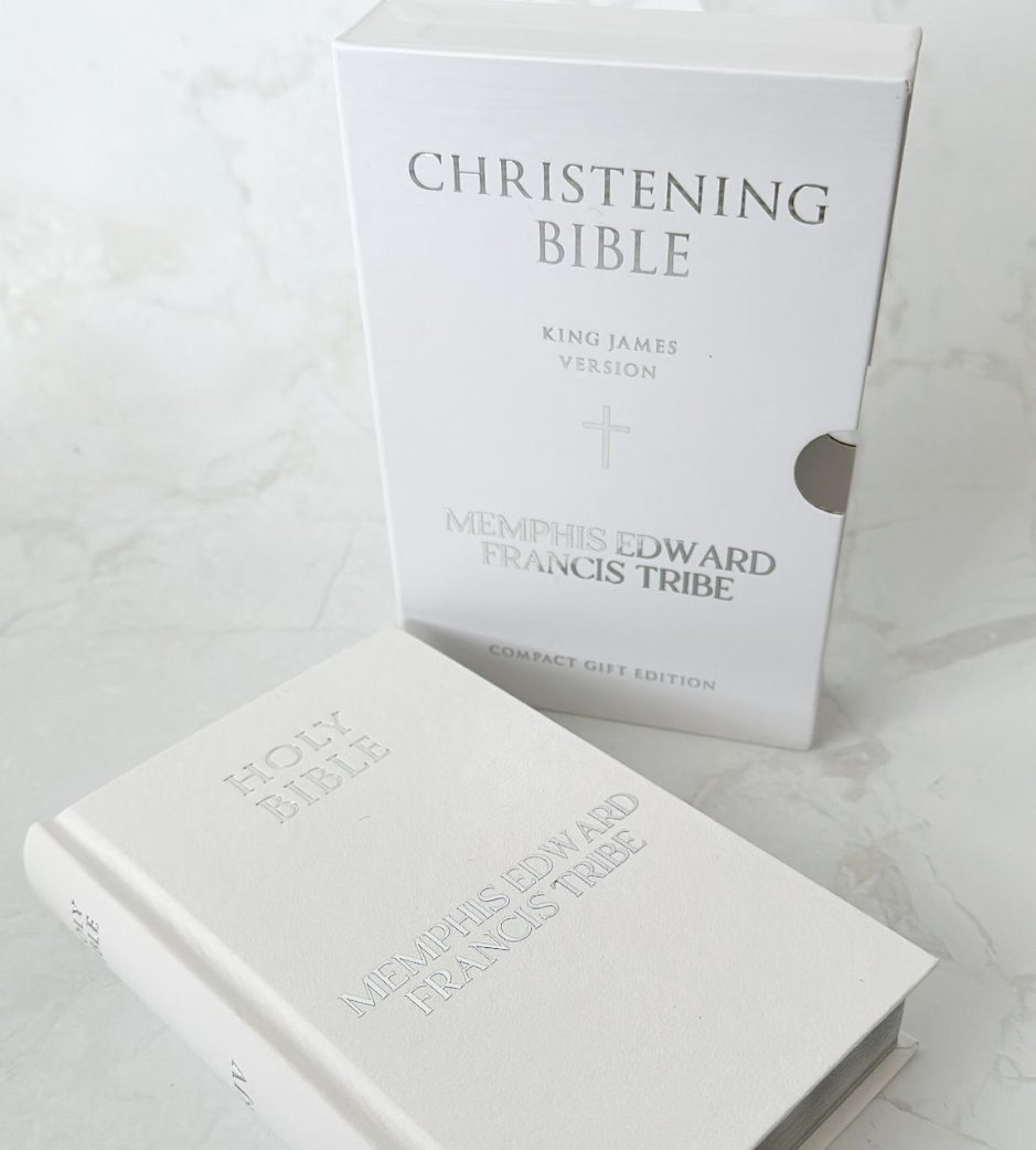 Personalised KJV White Bible