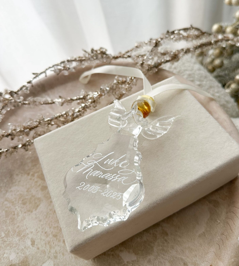 'Luke' Crystal Christmas Angel