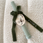 Ribbed Candles with Velvet Bow