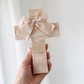 Travertine Cross with Acrylic Tag (2 sizes)