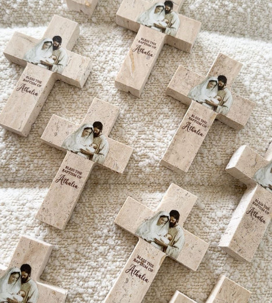 Travertine Cross (Plain or Printed)