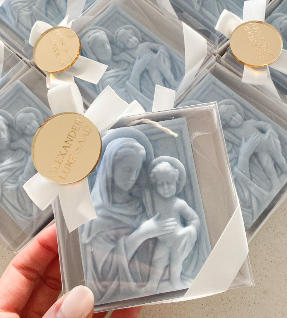 Immaculate Mary and Jesus Candle Boxed Favours