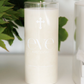 Glass Jar Christening Candle