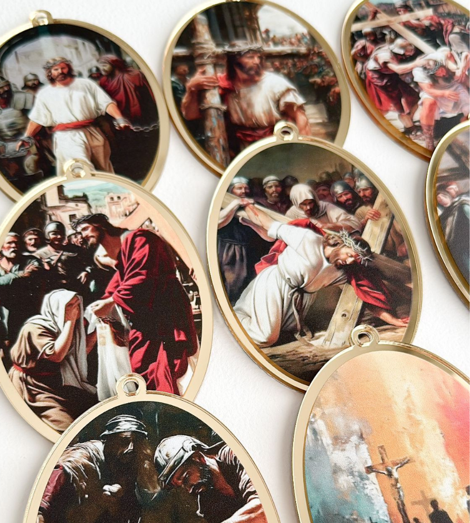 Station of the Cross Ornaments (15 pieces)