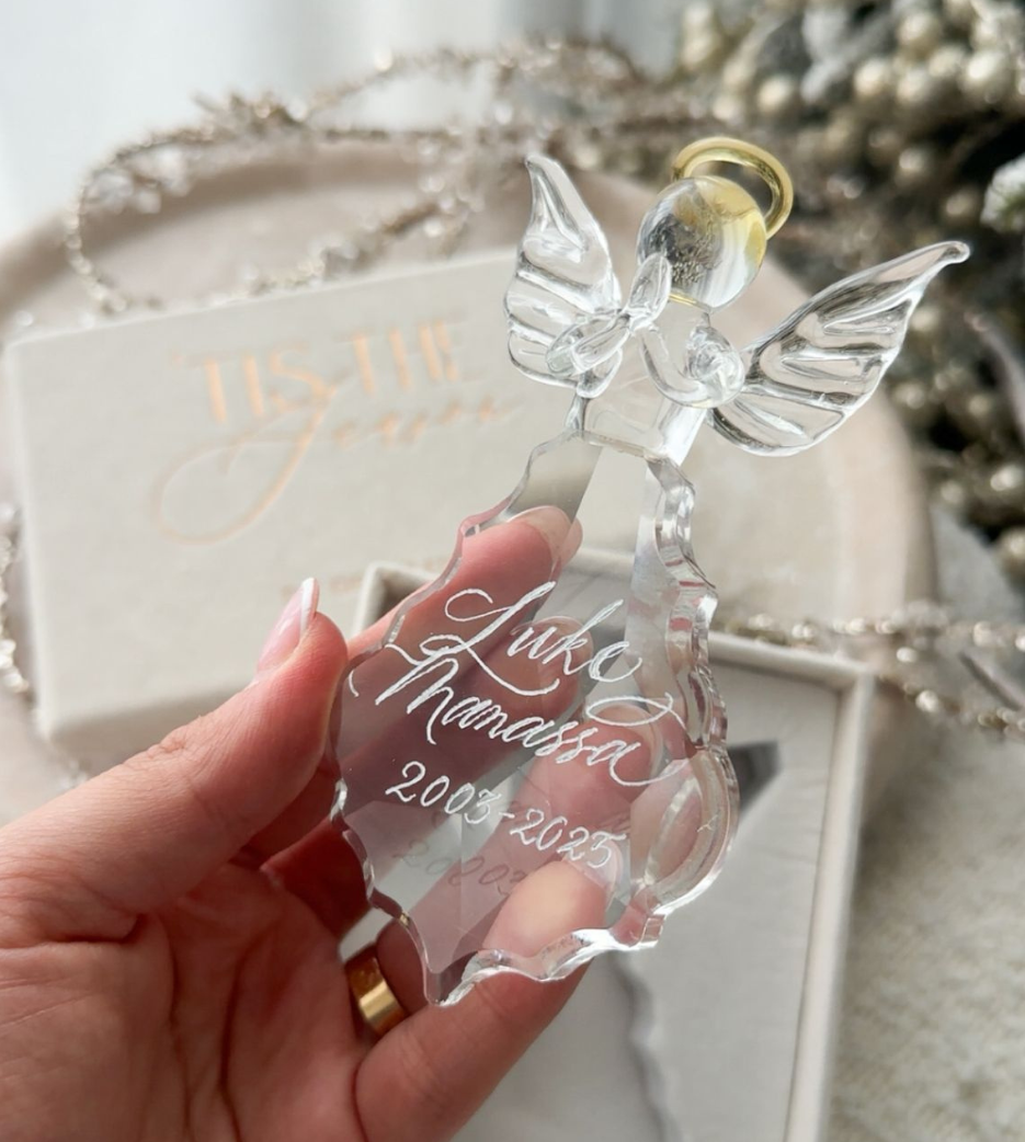 'Luke' Crystal Christmas Angel