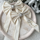 Ivory Velvet Bow Decorations