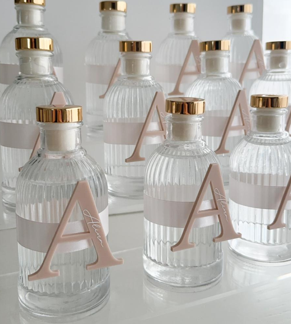 Glass Ribbed Holy Water Bottles