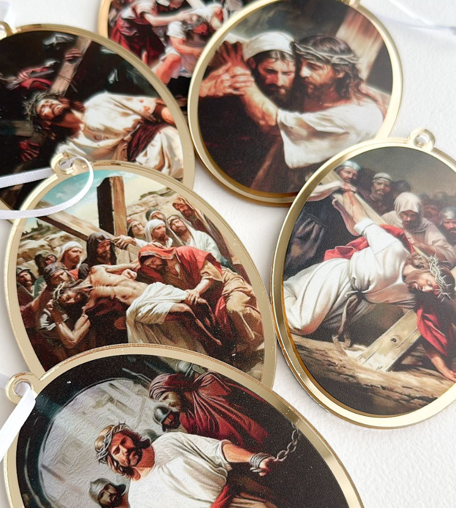 Station of the Cross Ornaments (15 pieces)