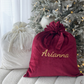 Embroidered Velvet Bow Christmas Sack
