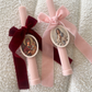 Ribbed Candles with Velvet Bow