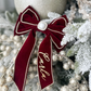 Burgundy Velvet Bow Decorations