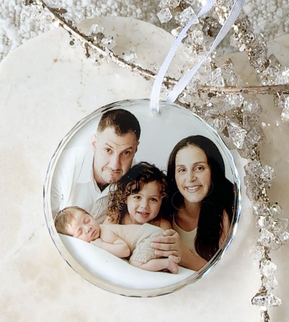 Keepsake Photo Glass Tree Ornaments