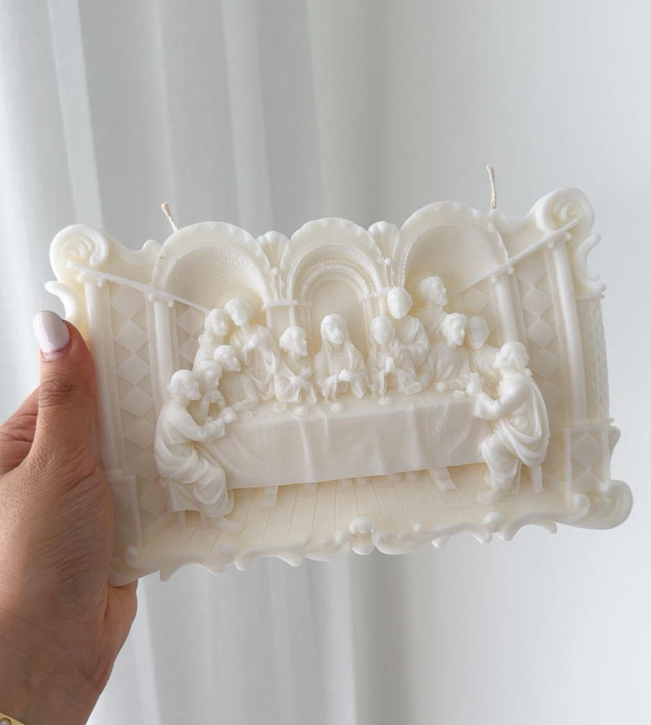 Last Supper Candle with Stand