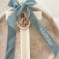 Ivory Velvet Bow Cross Candles